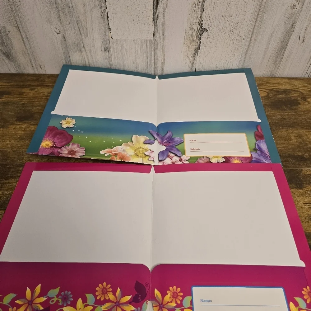 New Girls Disney Portfoilo Folder Lot Of 4, Mini Mouse, Tinker Bell, Sophia